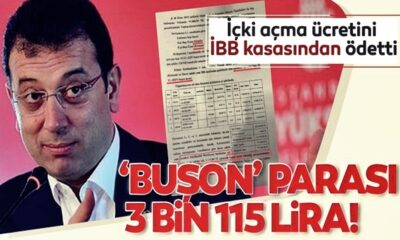 Ekrem İmamoğlu içki açma ücretini İBB kasasından ödetti! Buşon parası 3 bin 115 lira..