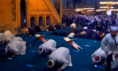 Ayasofya’da tilavet secdesi yapıldı!. (video haber)
