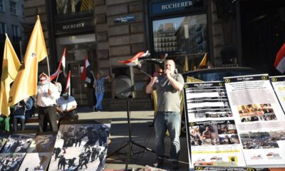 Viyana’da Firavun Sisi’yi protesto ettiler!.