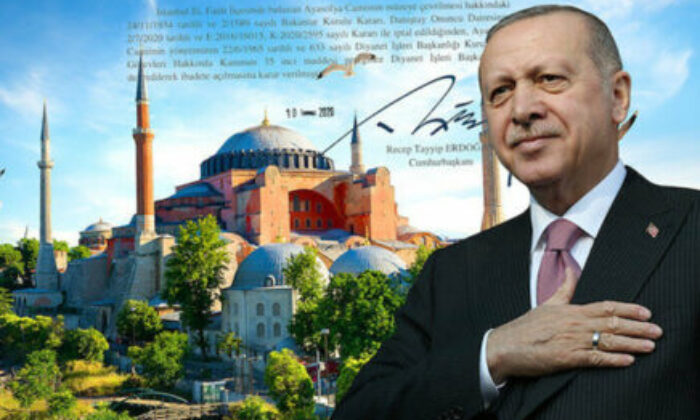 İşte İslam dünyasının Ayasofya sevinci! Filistinli karikatüristten ilginç karikatür…