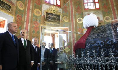 Başkan Erdoğan ve Devlet Bahçeli Fatih Sultan Mehmed Han’ın türbesinde.. (video haber)