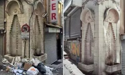 Geçen yıl restore edilen tarihi çeşmeyi yeni restore edilmiş gibi gösteren İBB’nin paylaşımı tepki topladı!.