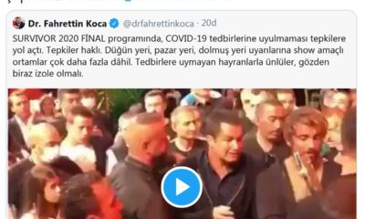 Acun Ilıcalı’nın Survivor görüntülerine Fahrettin Koca’dan tepki.. (video haber)
