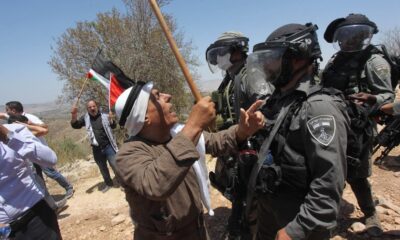 Terörist İsrail askerlerinden Batı Şeria’da ki ilhak protestosuna müdahale…