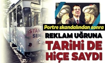 Reklam uğruna tarihi hiçe saydı! Ekrem İmamoğlu nostaljik Kadıköy-Moda tramvayına kendi imzasını koydurdu!.