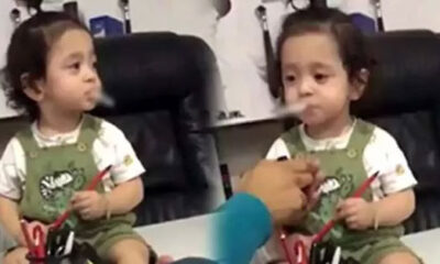 Küçük çocuğuna sigara içiren babadan inanılmaz sözler..