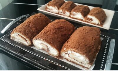 Muhallebinin en güzel hali: Bisküvili sarma!.