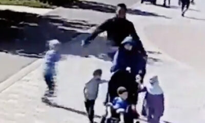 Müslüman kadına alçak saldırı.. (video haber)