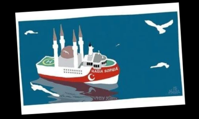 Yunan gazetesinden dikkat çeken Ayasofya karikatürü…