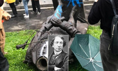 Montreal’de göstericiler, ilk Kanada başbakanının heykelini yıktı!.