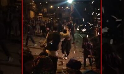 Böyle sorumsuzluk yok! Virüsün kol gezdiği şehirde akıllara durgunluk veren düğün… (video haber)
