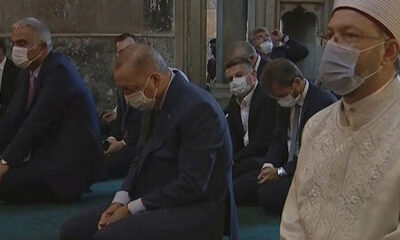 Cumhurbaşkanı Erdoğan Cuma Namazını Ayasofya Camii’nde kıldı!.