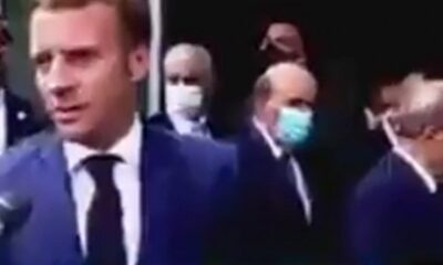 Macron’un korumalarından Lübnan Cumhurbaşkanı’na saygısızlık.. (video haber)