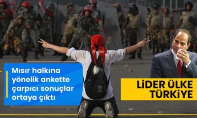 Mısır halkına teşekkürler.. Areda Survey’in Mısır halkına yönelik anketinde lider ülke Türkiye çıktı!.