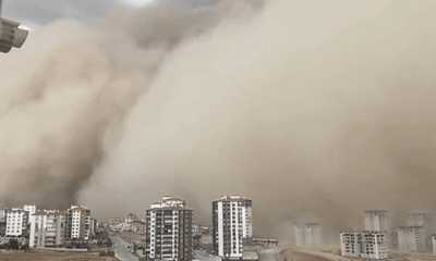 Başkent’te ki kum fırtınası dehşeti böyle görüntülendi!. (video haber)
