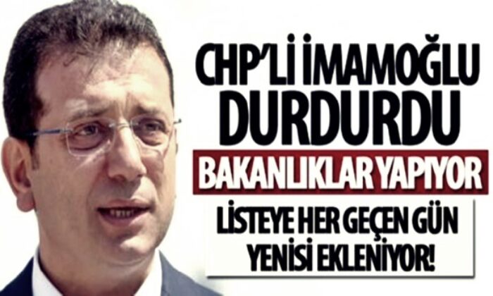 İBB Başkanı Ekrem İmamoğlu’nun durdurduğu projeleri, bakanlıklar yapıyor!.