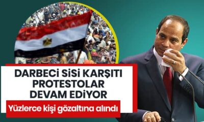 İsrail köpeği firavun Sisi’ye karşı yapılan protestolarda 164 kişi gözaltına alındı!.