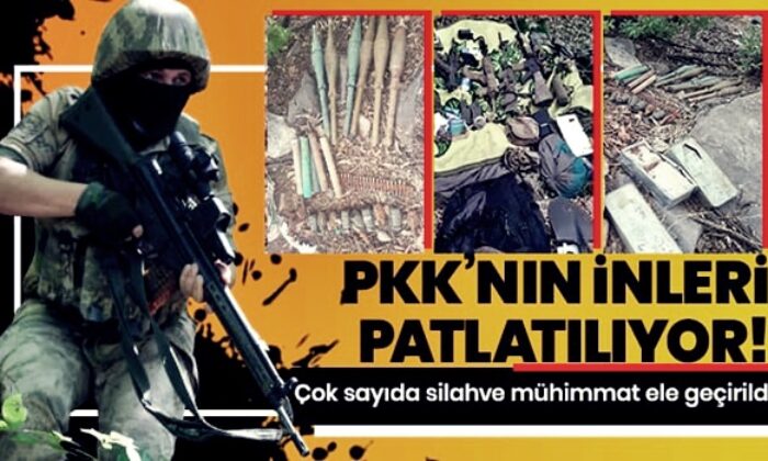 Irak’ın kuzeyinde PKK’ya darbe! Çok sayıda silah ve mühimmat ele geçirildi!.
