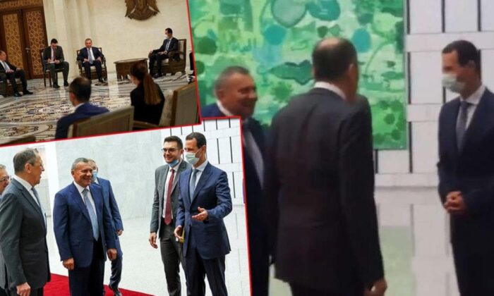 Rus köpeği Esad, sahiplerinin karşısında el pençe divan durdu!.