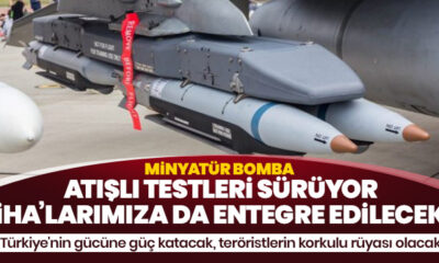 Minyatür bombanın atışlı testleri sürüyor, İHA’larımıza da entegre edilecek!.