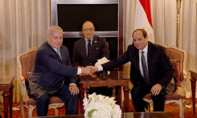 Terörist İsrail köpeği Sisi, Amerikan köpeği Netanyahu ile görüştü!.