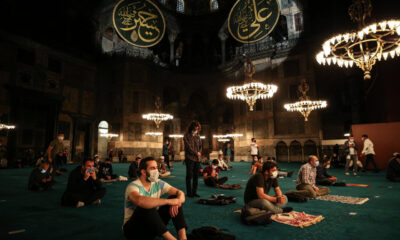 86 yıl sonra Ayasofya Camiisinin kandilleri yedinden yandı..