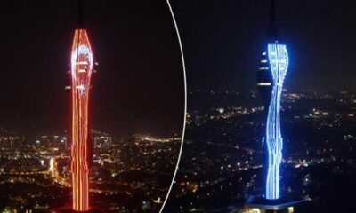 Rüya gibi.. Çamlıca Kulesi’nde ışık gösterisi büyüledi!.