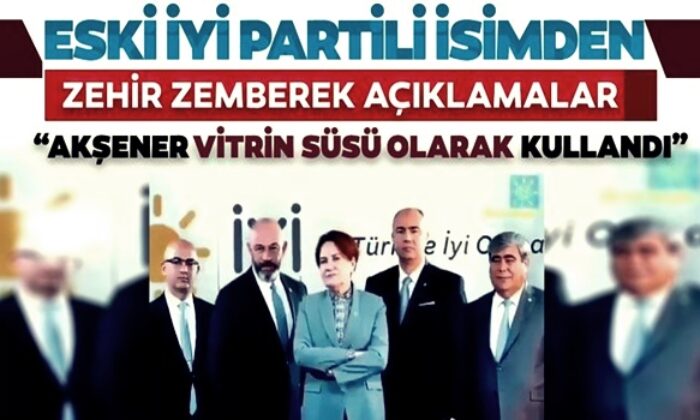 Bir bombada eski İYİ Partili Ali Türkşen’den! “Meral Akşener FETÖ mağdurlarını vitrin süsü olarak kullandı!.” (video haber)