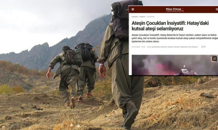Hatay’da yangın propagandası! Terör örgütü YPG/PKK itiraf etti!.