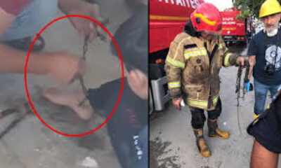 Bursa’da babasının ayağından zincirlediği çocuk yangından son anda kurtarıldı!.