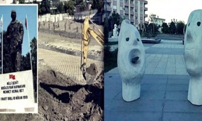 CHP’den Mustafa Kemal’e saygısızlık! Milli Şehidin anıtını kaldırıp yerine “Casper’ın amcaları”nı diktiler!.