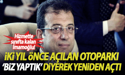 O tamamlamış!. İmamoğlu’ndan müthiş hizmet(!) Zaten 2 yıldır kullanılan otoparkın açılışını yaptı!.