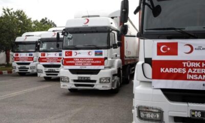 Türkiye’den Azerbaycan’a 4 TIR’lık insani yardım..