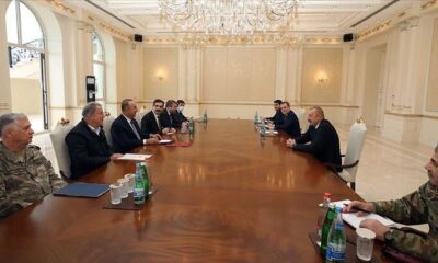 İlham Aliyev, Mevlüt Çavuşoğlu ve Hulusi Akar’ı kabul etti!.