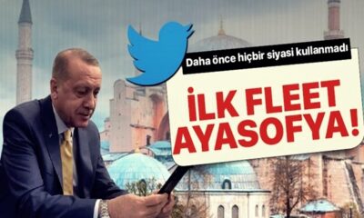 Başkan Erdoğan’ın ilk Twitter Fleets paylaşımı Ayasofya oldu! “Hayırlı Cumalar”