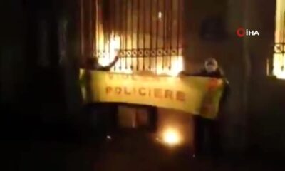 Fransa’da protestocular Merkez Bankasını ateşe verdi!. (video haber)