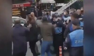 İBB zabıtası, Kur’an Kursu’nun işlettiği otoparka el koymak isteyince kavga çıktı!. (video haber)