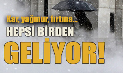 Yağmur, kar, fırtına.. Hepsi birden geliyor..