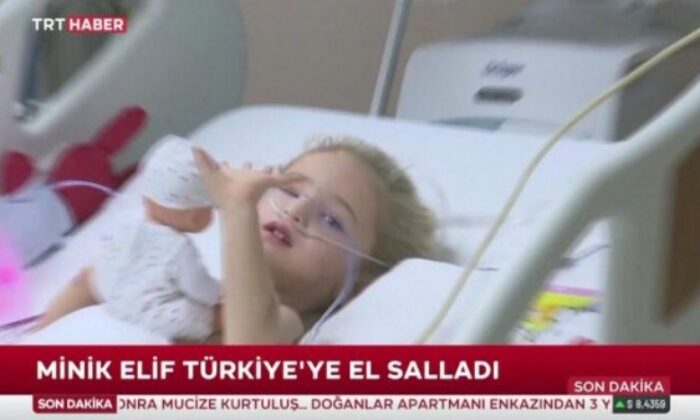 65 saat sonra kurtarılan minik Elif’ten ilk görüntü…