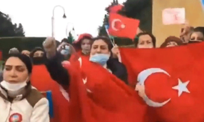 Bakü’de protestolar başladı! “Ruslar gitsin, Türkiye’yi istiyoruz!.”