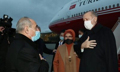 Başkan Erdoğan Bakü’de törenle karşılandı!.