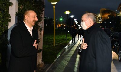 Cumhurbaşkanı Erdoğan, Aliyev’in onuruna verdiği akşam yemeğine katıldı!.