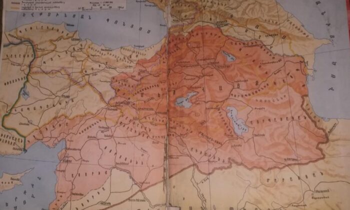 Terter’de skandal harita! Türkiye’nin doğusu ”Büyük Ermenistan” toprakları gibi gösterildi!.