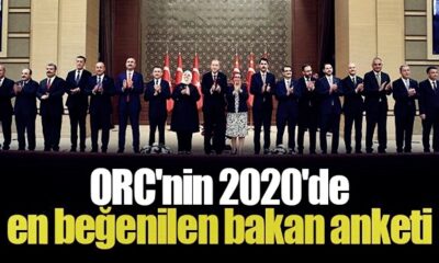 ORC’nin 2020’de en beğenilen bakan anketi..