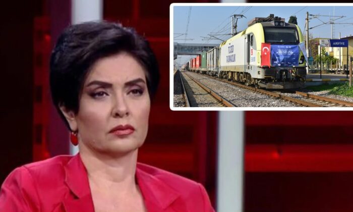 TCDD’nin Çin’e giden treni hakkında dalga geçen Özlem Gürses fena tosladı!.