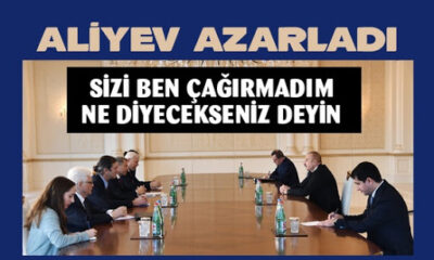 Aliyev kameralar önünde Minsk Grubu üyelerini azarladı!. “… ne söyleyecekseniz söyleyin!.” (video haber)