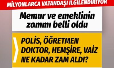 Milyonlarca memur ve emeklinin beklediği zamlı maaşları belli oldu..