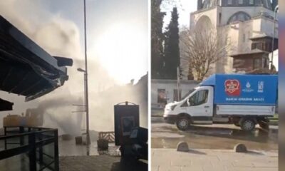İSKİ ekiplerinin çalışması sırasında atık su borusu patladı, iş yerlerini su bastı!.