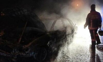 Ankara’da park halinde ki otomobile kundaklama..