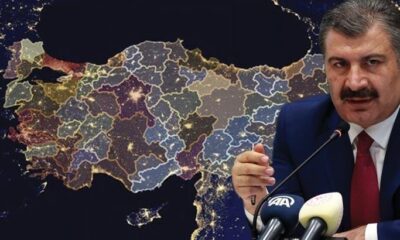 Fahrettin Koca haritayı paylaştı! İşte il bazında 7 günlük vaka sayısı..